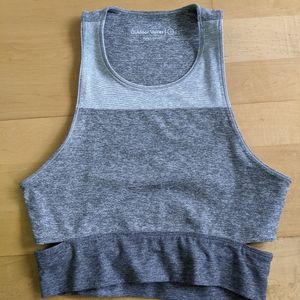 Outdoor Voices Tri-Tone Slashback Crop Top - Small